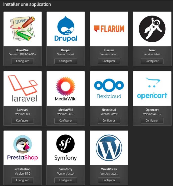 List des CMS