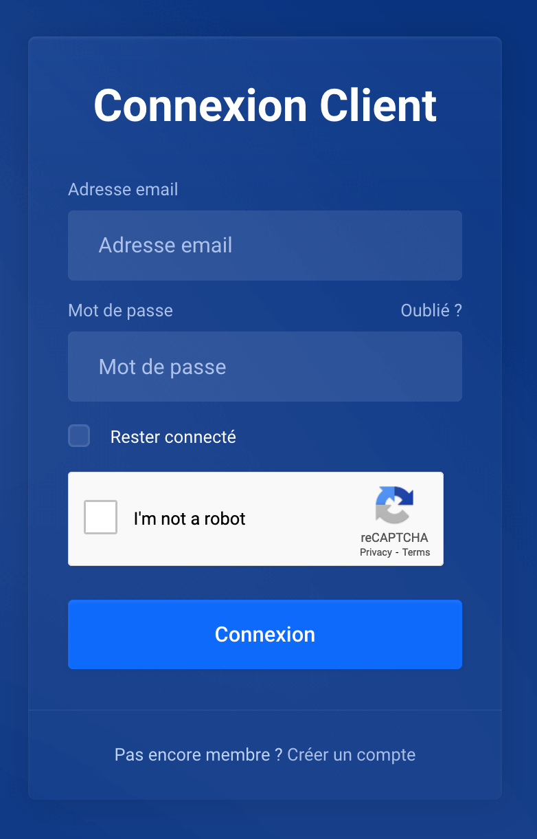 Page de Connexion